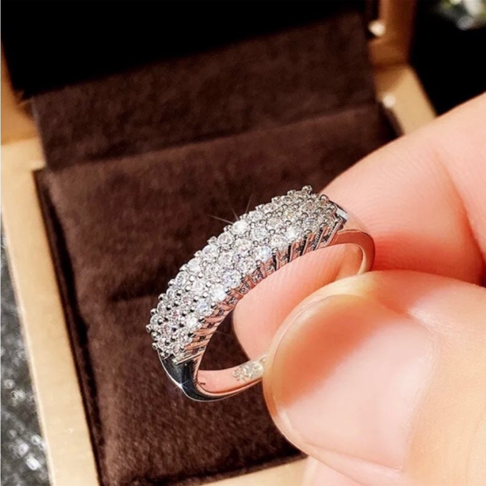Sterling silver eternity band ring